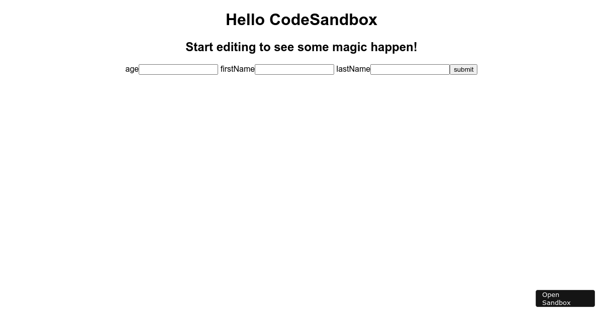 react input validation with yup - Codesandbox