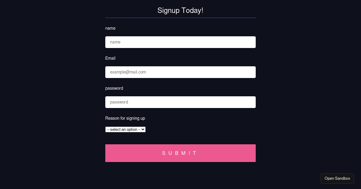 React Hook Form - Unit Test Example - Codesandbox