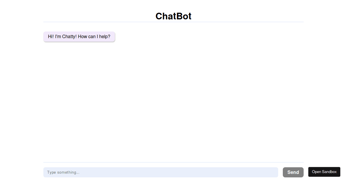 Chatbot - Codesandbox