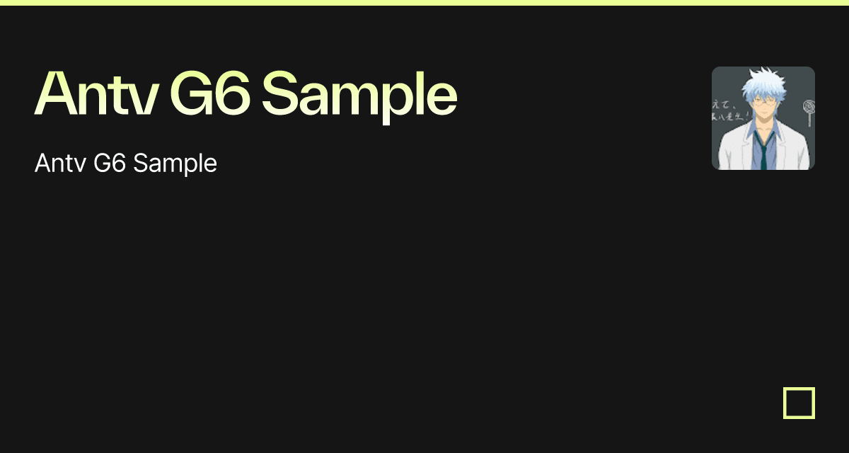 Antv G6 Sample - Codesandbox