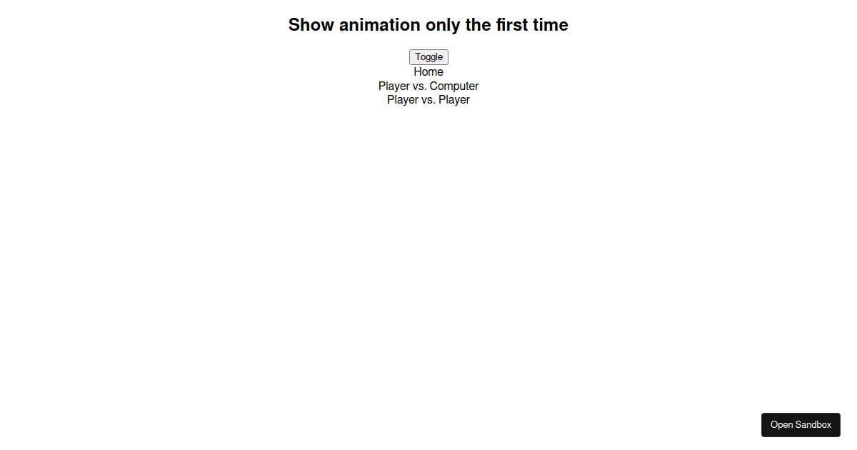 react spring animation on start only - Codesandbox