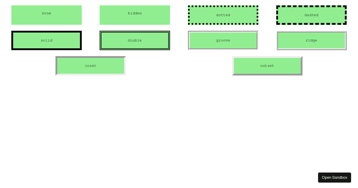 border-style - Codesandbox