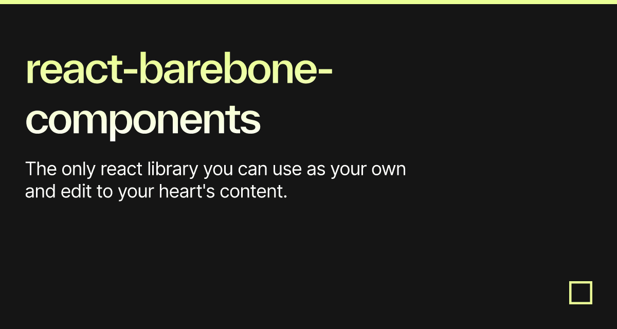 react-barebone-components - Codesandbox
