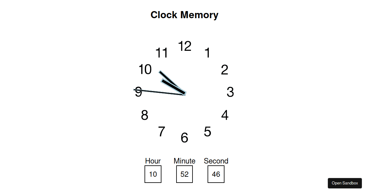 clock Codesandbox