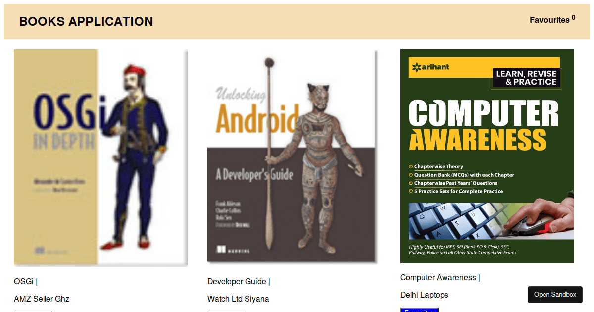 bookapplication Codesandbox
