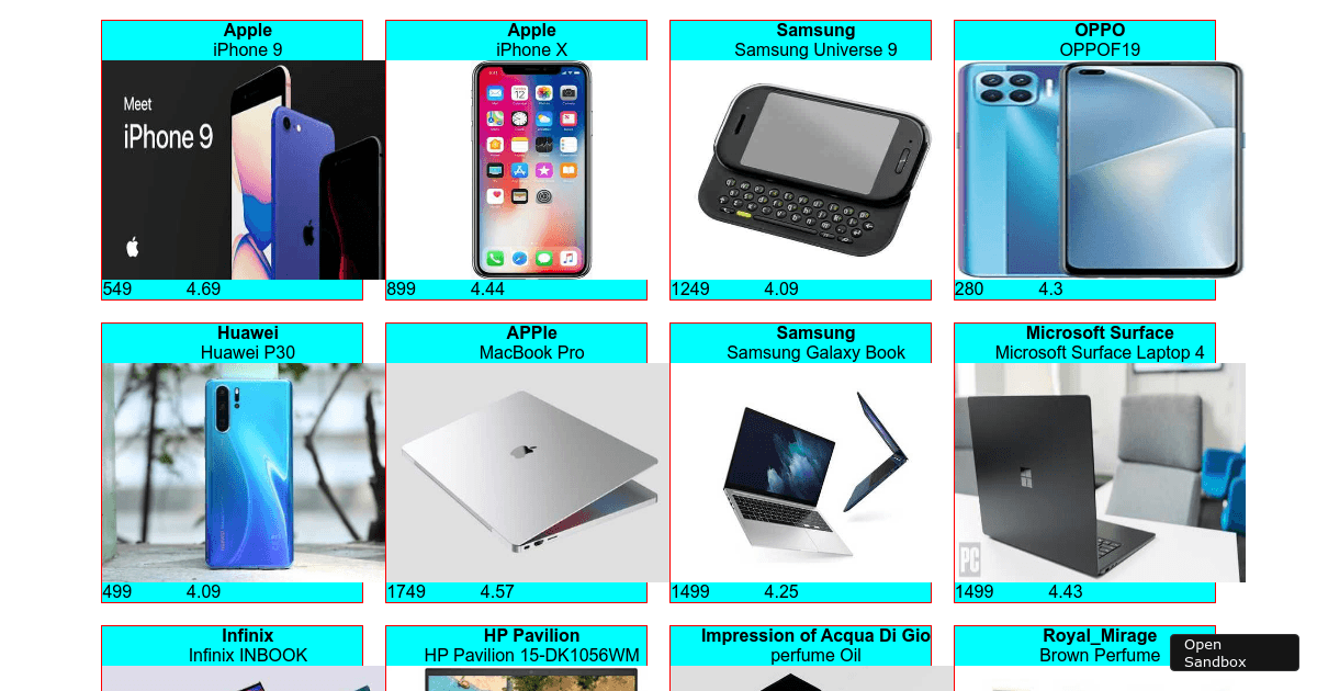 products - Codesandbox