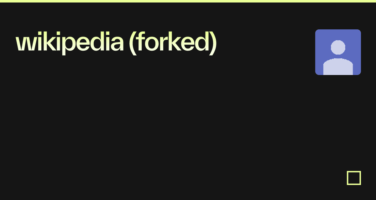 wikipedia (forked) - Codesandbox