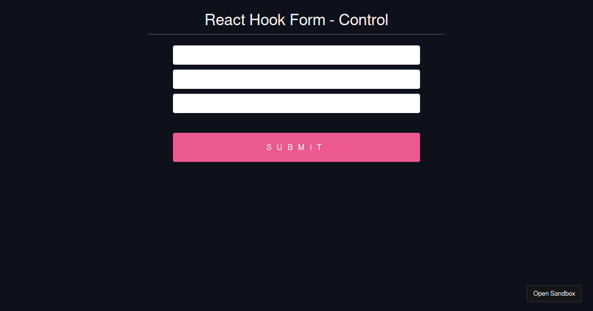 React Hook Form - Context - Codesandbox