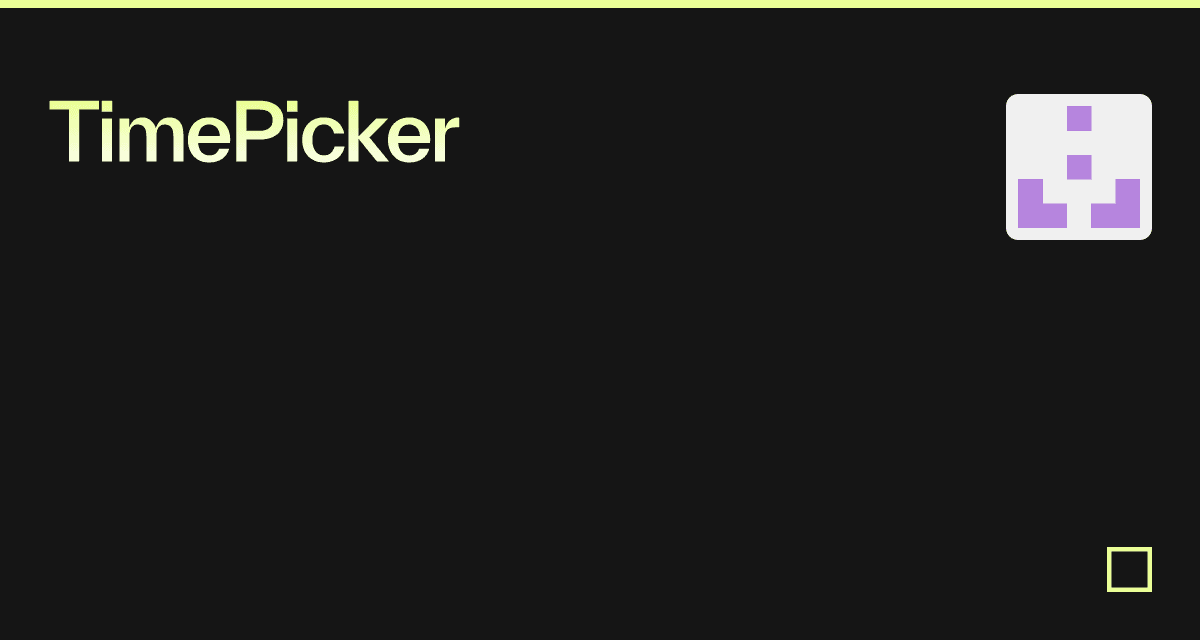 TimePicker - Codesandbox