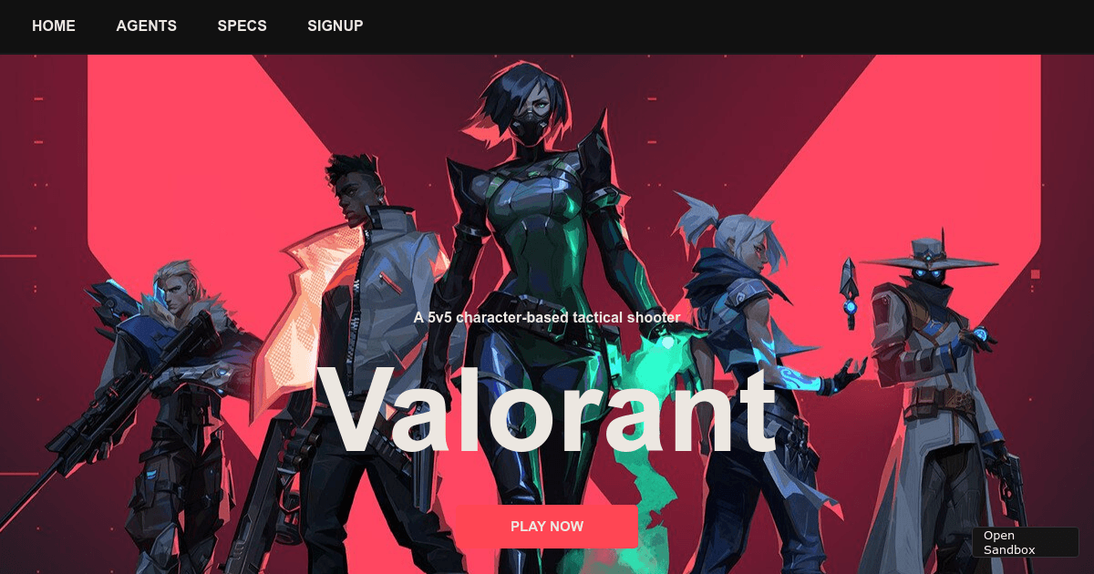 Valorant-Css (forked) - Codesandbox