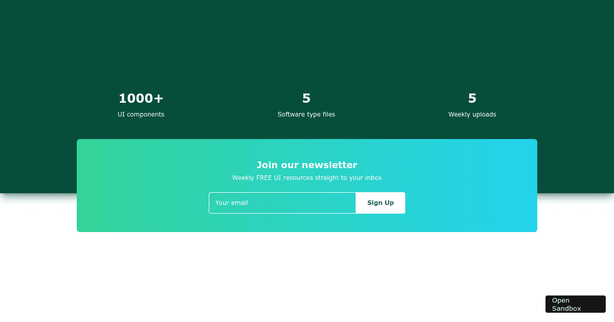 newsletter-tailwind - Codesandbox