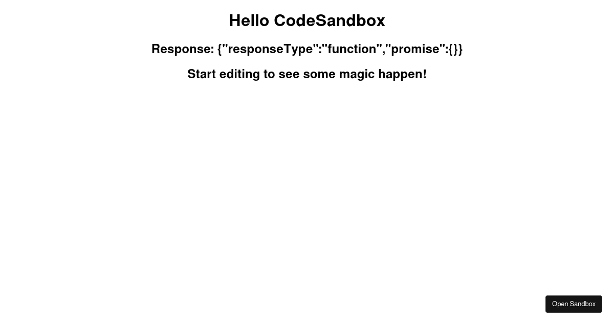 Response - Codesandbox