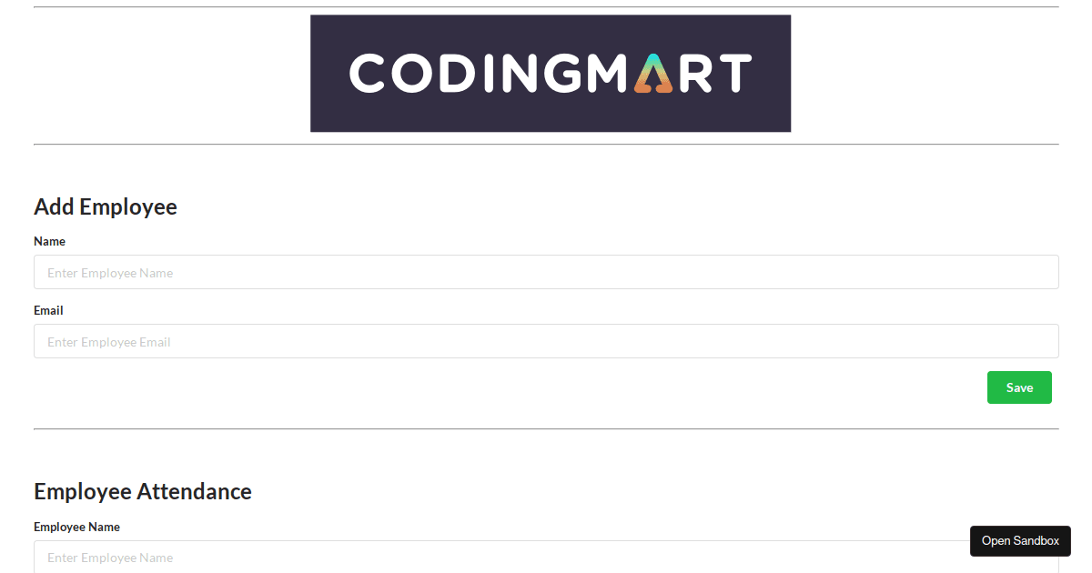 CodingmartTech (forked) - Codesandbox