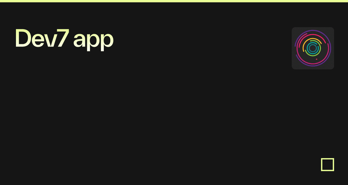 Dev7 app - Codesandbox