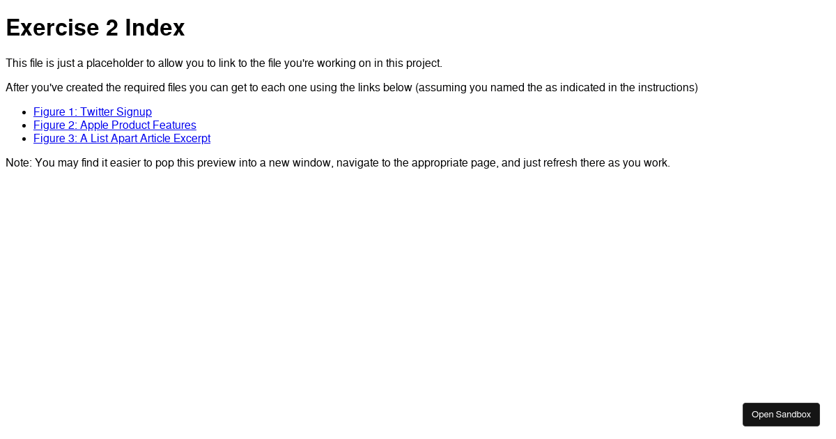 Web 1 / Exercise 2 (forked) - Codesandbox