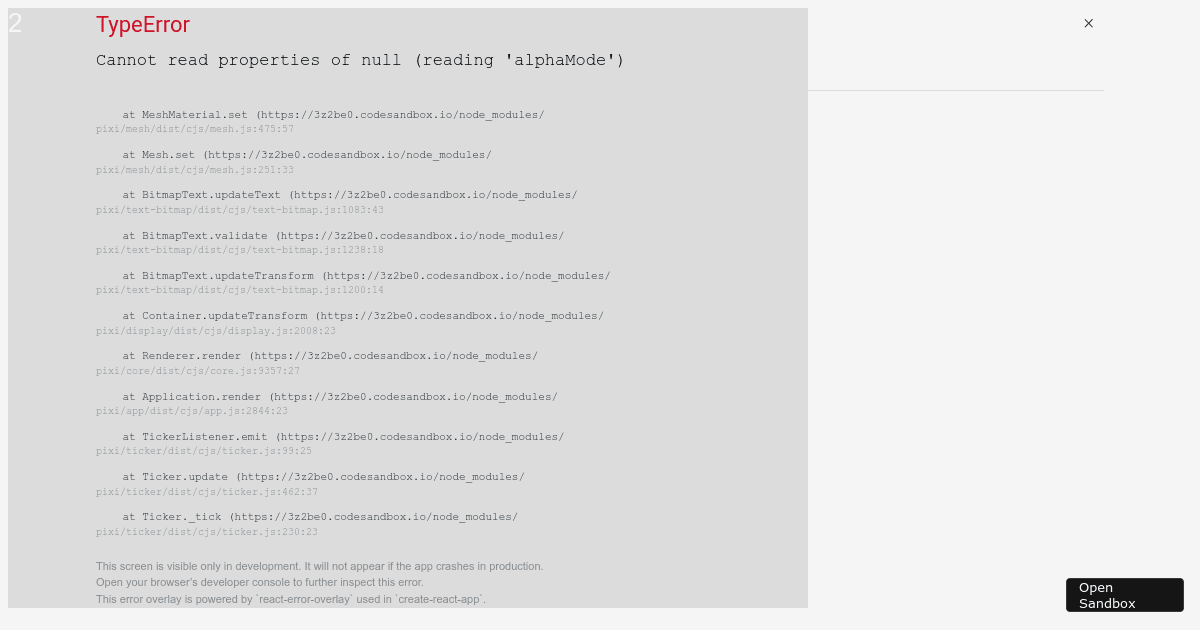pixi bitmap bug (forked) - Codesandbox