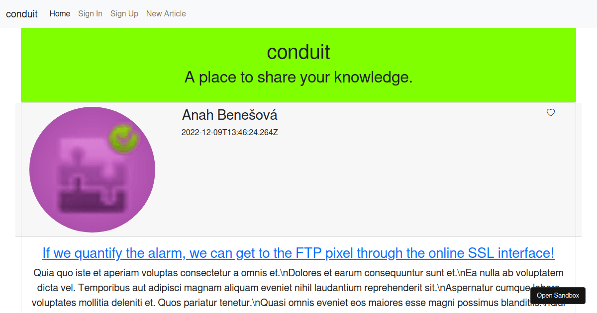Conduit Sesion 5 - Codesandbox