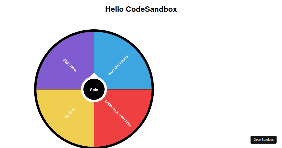 TheInfiniteTrooper/WheelSpinWidget - Codesandbox
