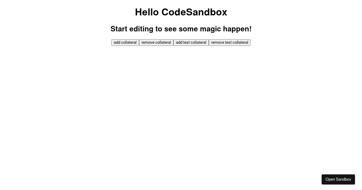 use Local storage testing - Codesandbox