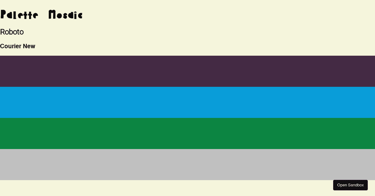 Fonts & Colors - Codesandbox