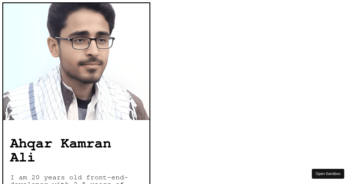 Challenge-01 Profile Card v1 - Codesandbox