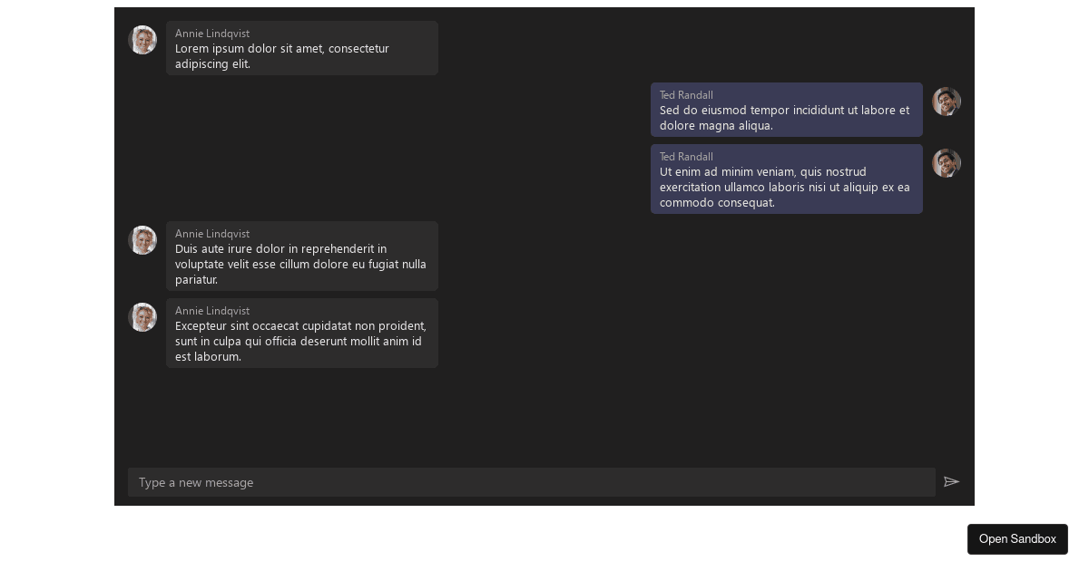 fabric Dashboard (forked) - Codesandbox