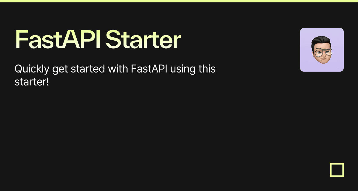 Fastapi starter codesandbox