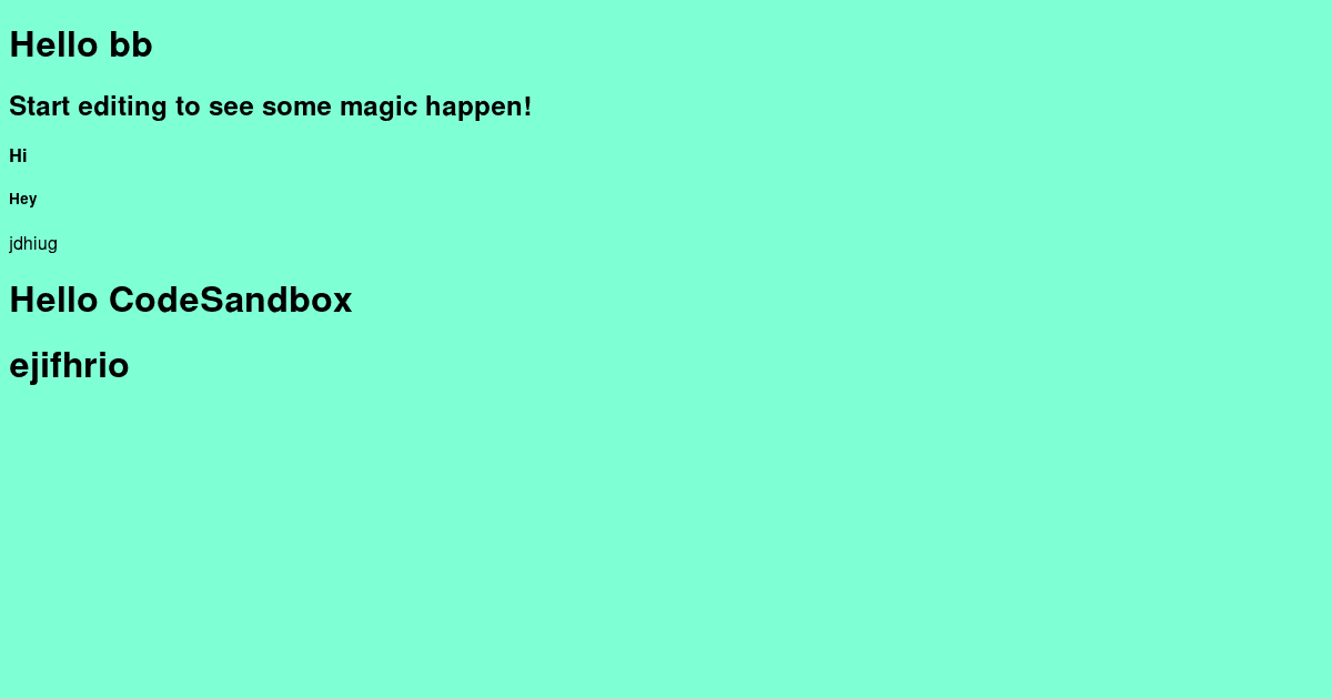 React (forked) - Codesandbox