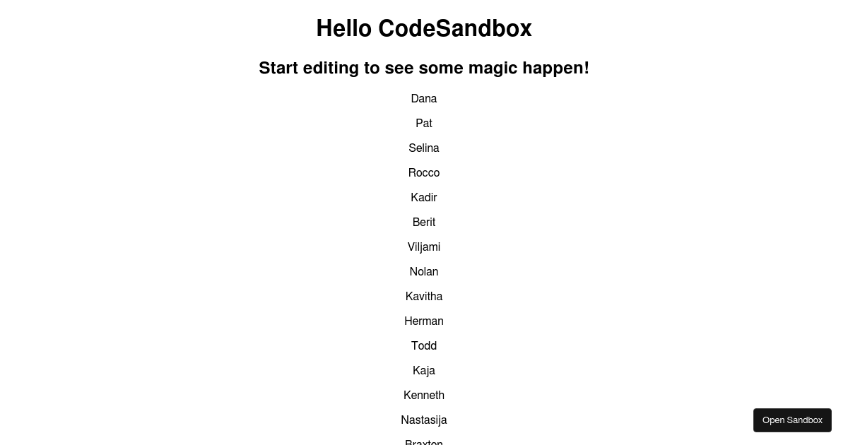 React TS - Fetch API - Codesandbox
