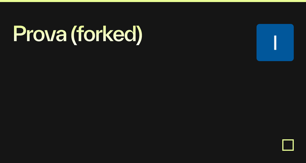 Prova (forked) - Codesandbox