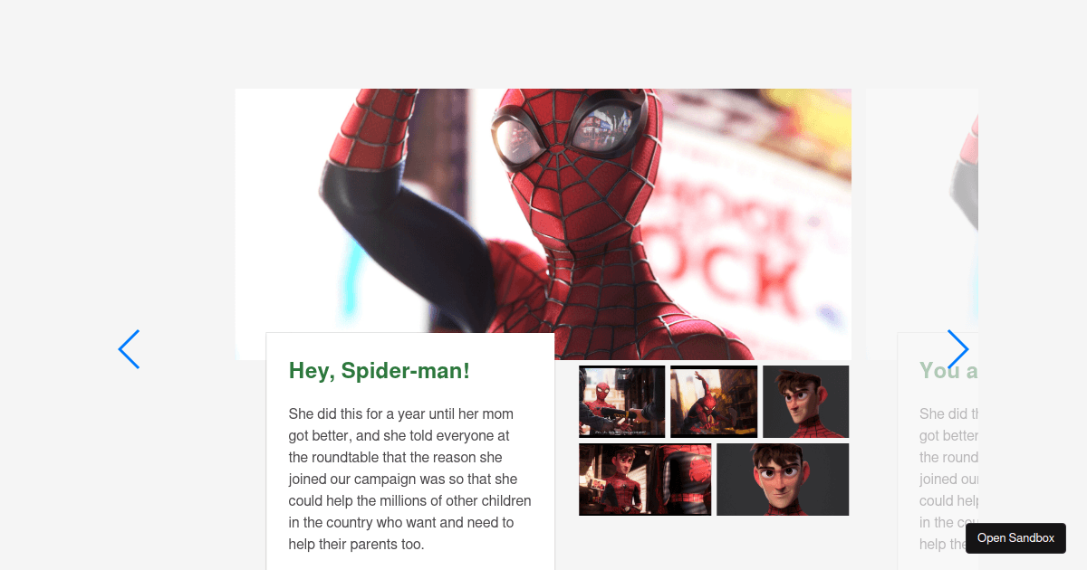 Content carousel w lightbox - Codesandbox