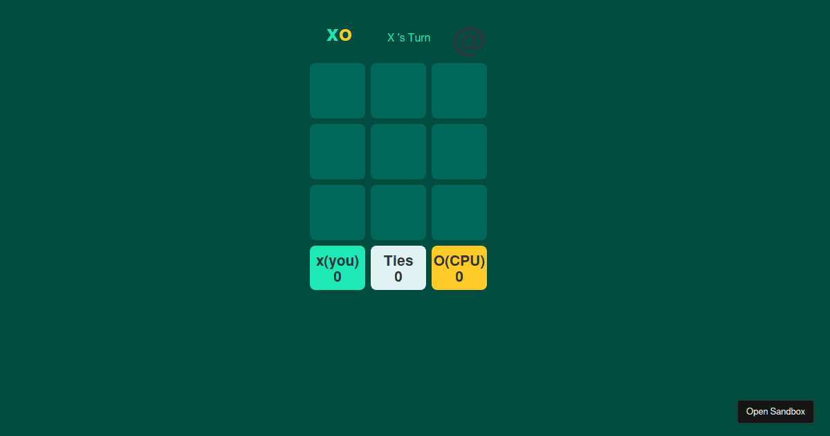 Tictactoe Codesandbox
