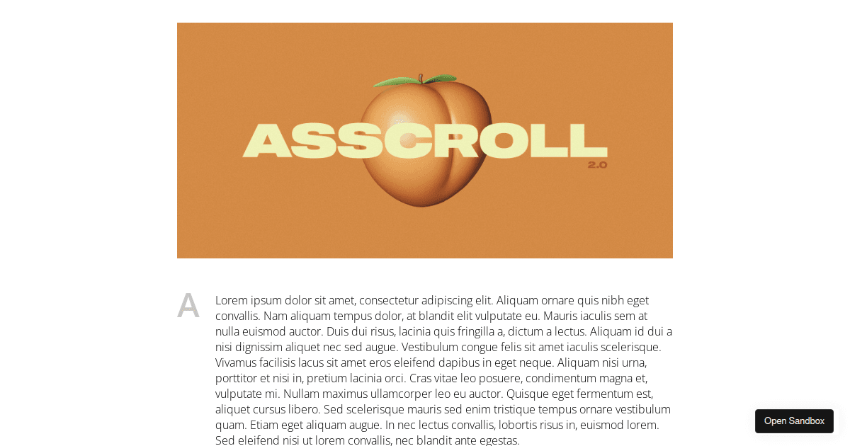 Asscroll React (forked) - Codesandbox