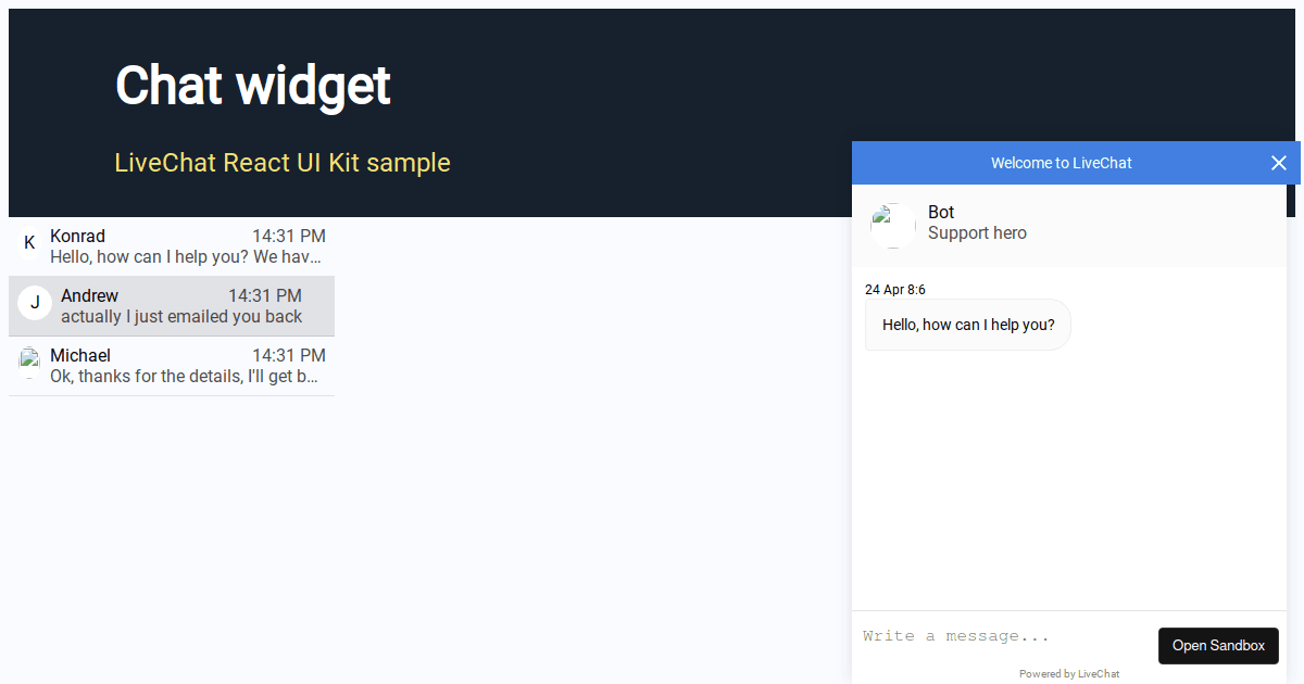 chat-widget-sample (forked) - Codesandbox