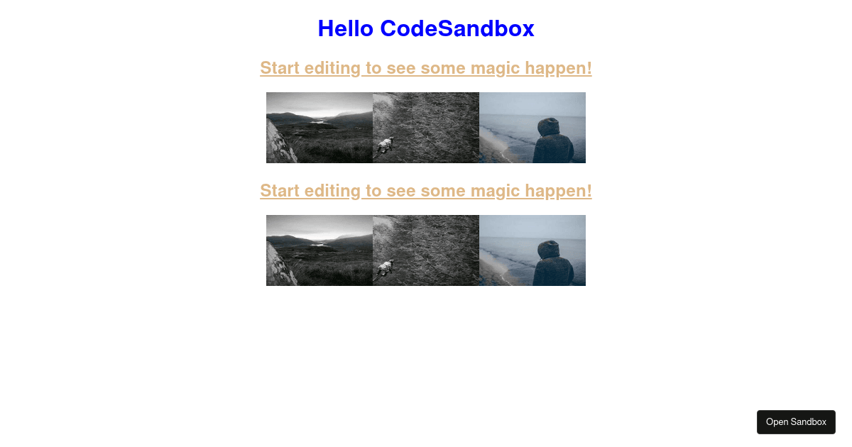 react - Codesandbox
