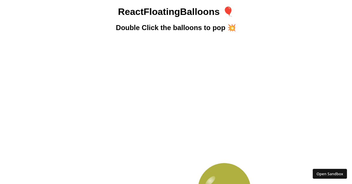 react-floating-balloons-basic-example - Codesandbox