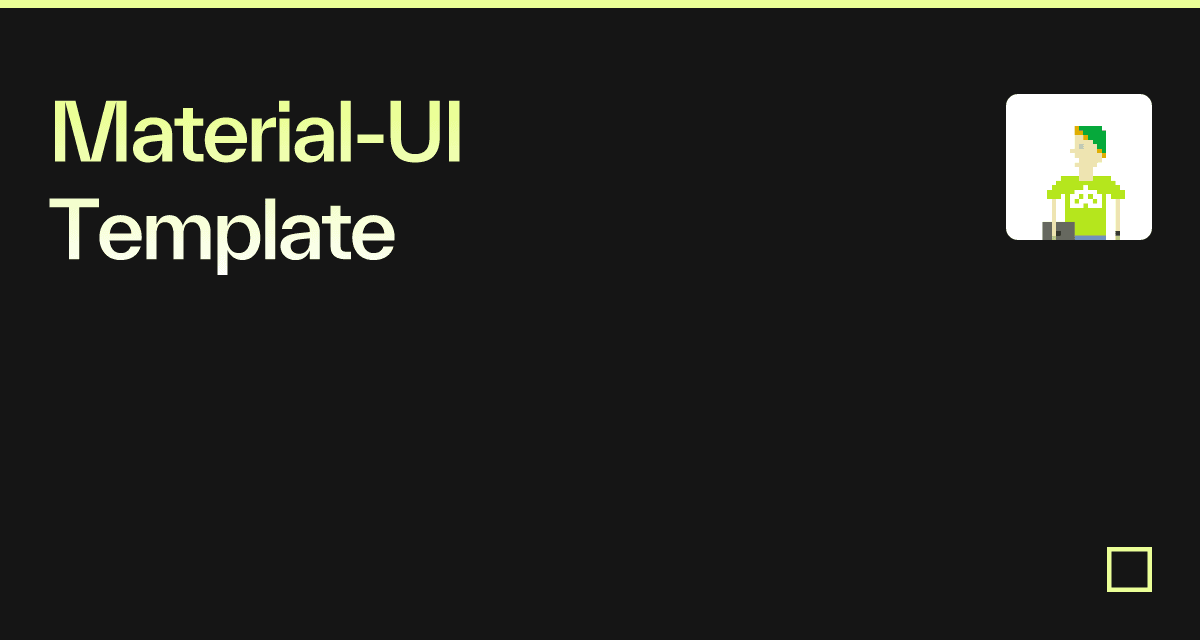 Material-UI Template - Codesandbox