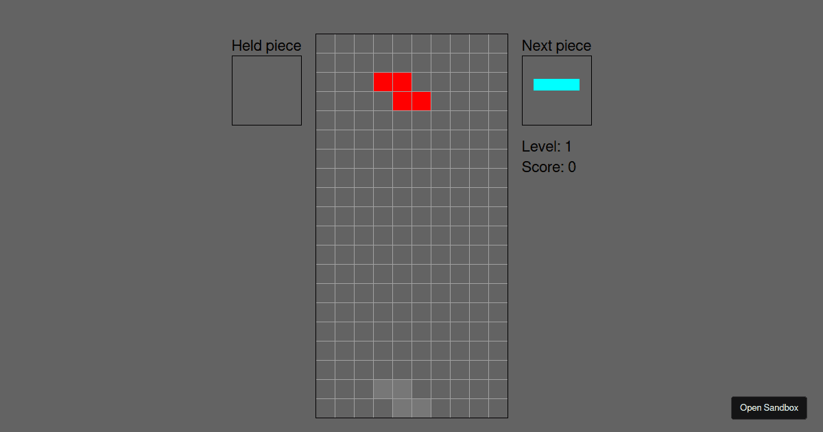 01. Tetris v1.1 - Refactoring time - Codesandbox