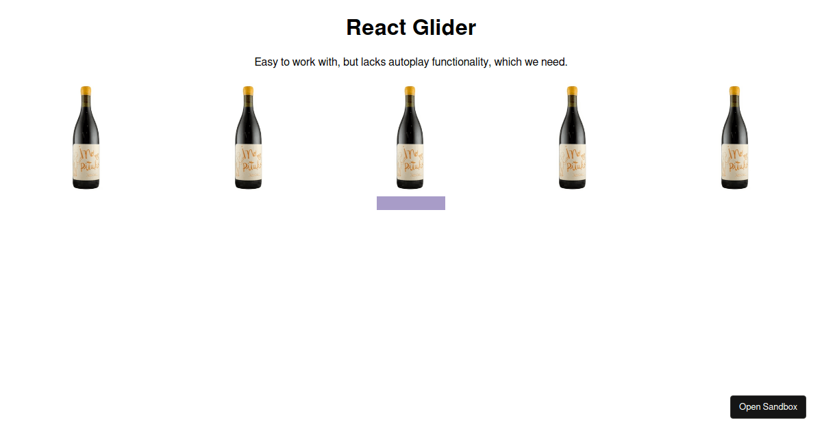 React Glider Test Codesandbox