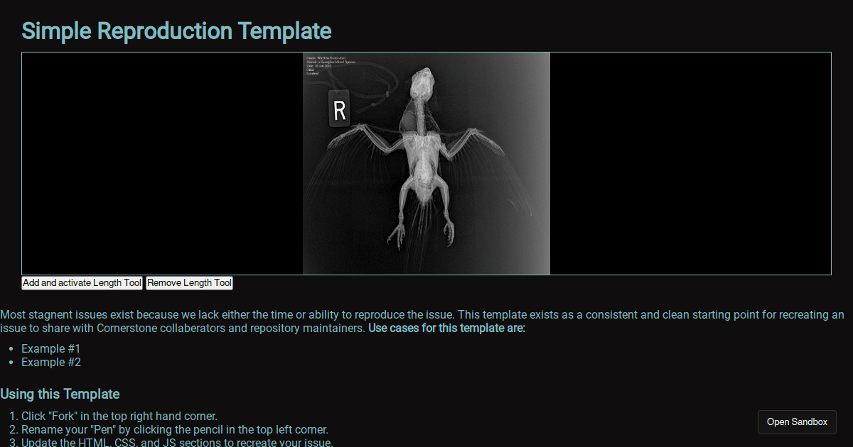 Cornerstone: Basic Issue Template (forked) - Codesandbox