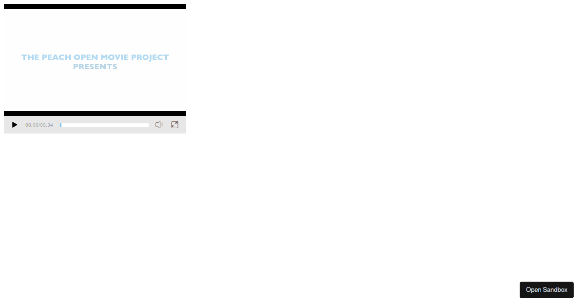 customvideocontrols (forked) Codesandbox