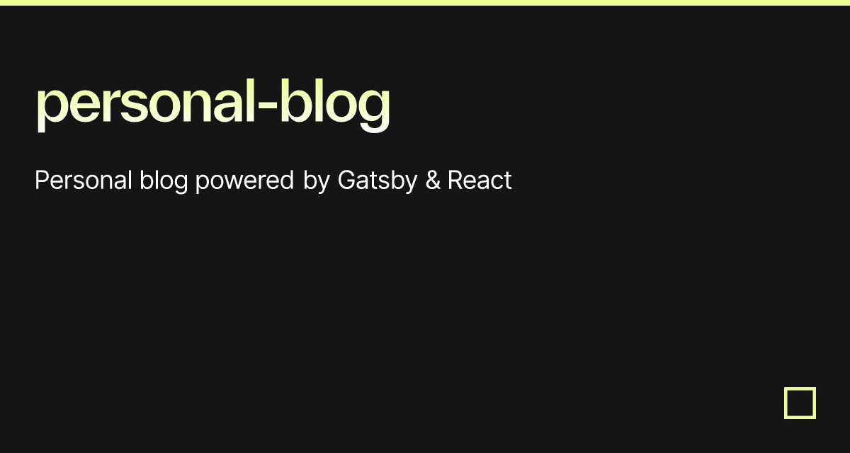 personal-blog - Codesandbox