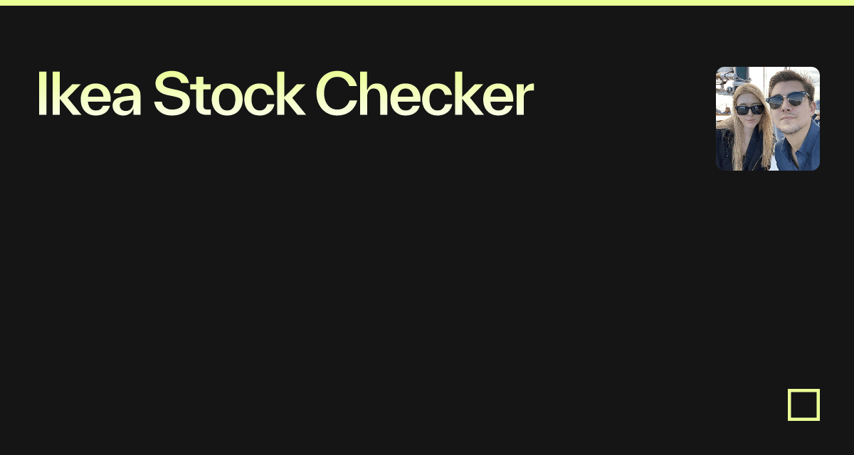 Ikea Stock Checker Codesandbox