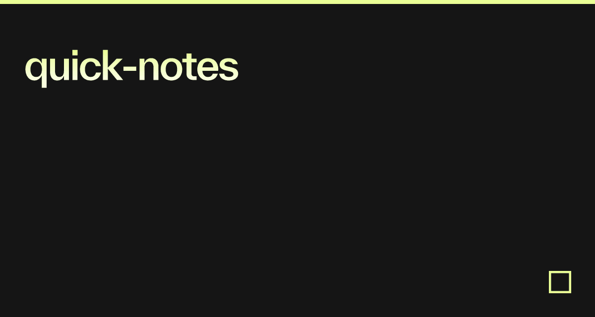 quick-notes - Codesandbox