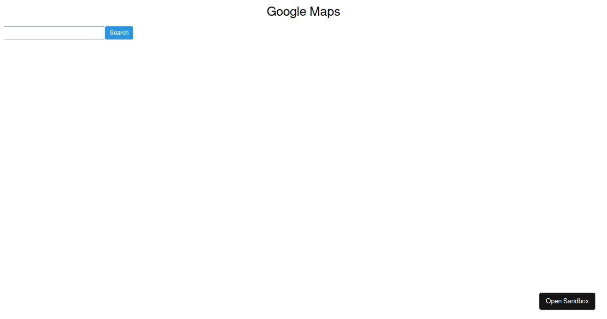 Autocomplete address - Codesandbox