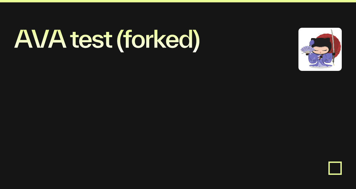 AVA test (forked) Codesandbox