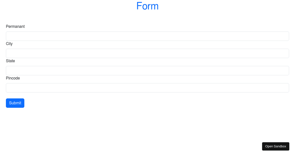 Form - Codesandbox
