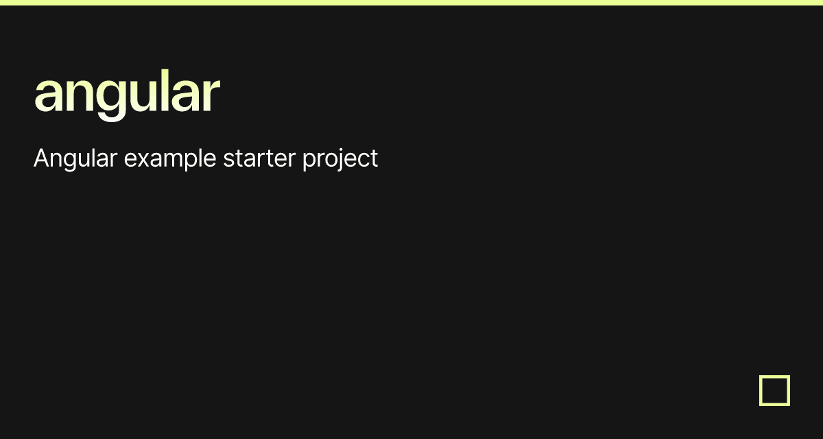angular - Codesandbox