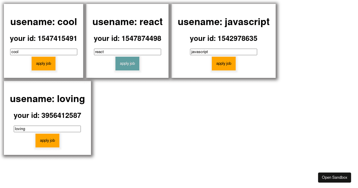 Play around with react - Codesandbox
