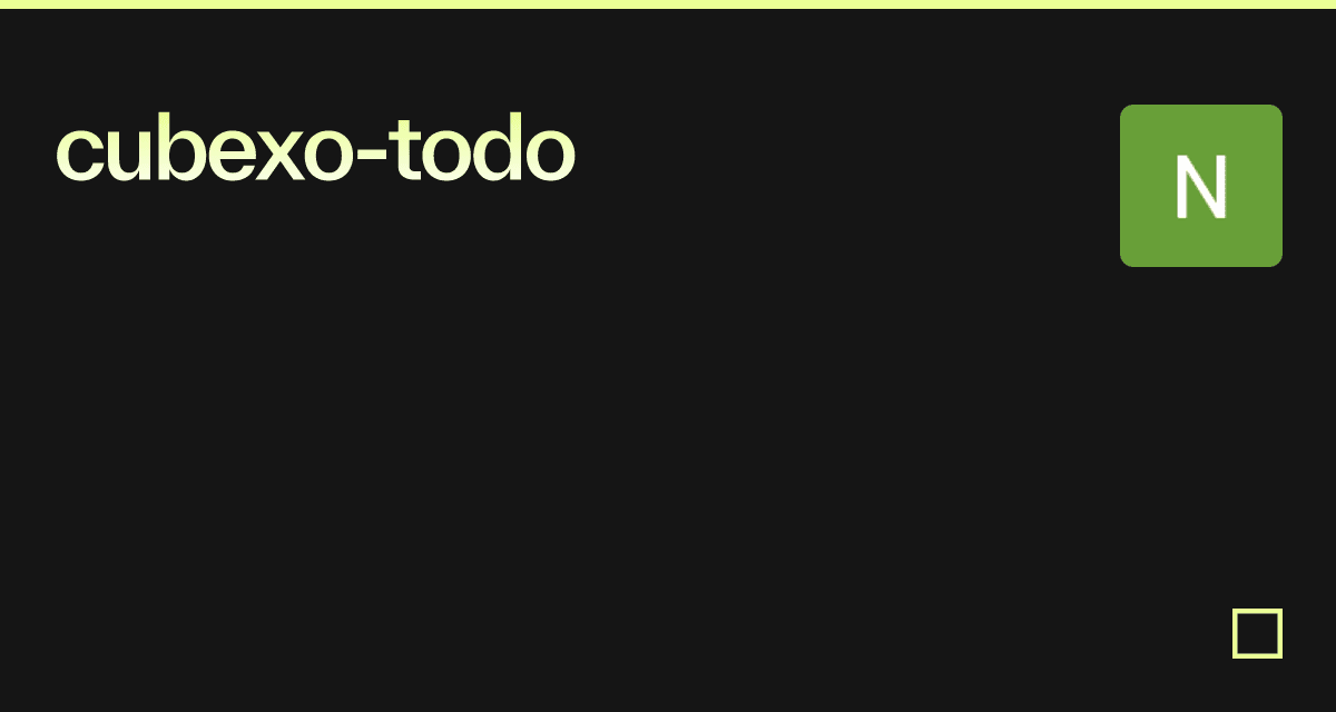 cubexo-todo - Codesandbox